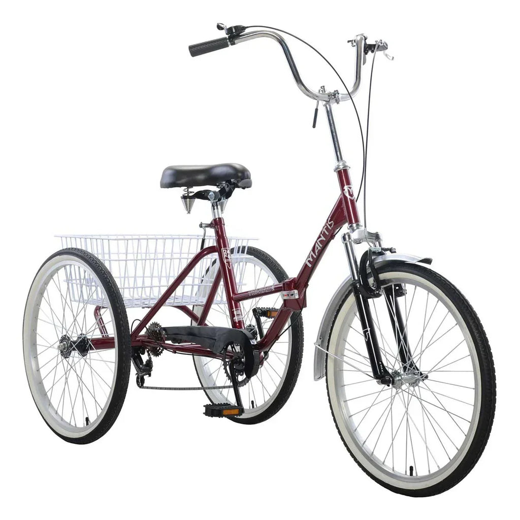 Mantis Tri-Rad Folding Adult Tricycle, 24 in, 6-Speed