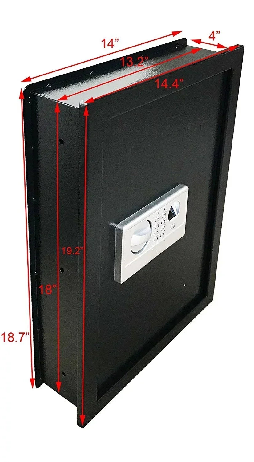 ABLEHOME Biometric Electronic Recessed Hidden Wall Safe - 100 Fingerprints