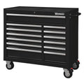 Westward Rolling Tool Cabinet, Black, 42 in x 18 15/16 in x 39 13/16 in, 13 Drawers - 32H892