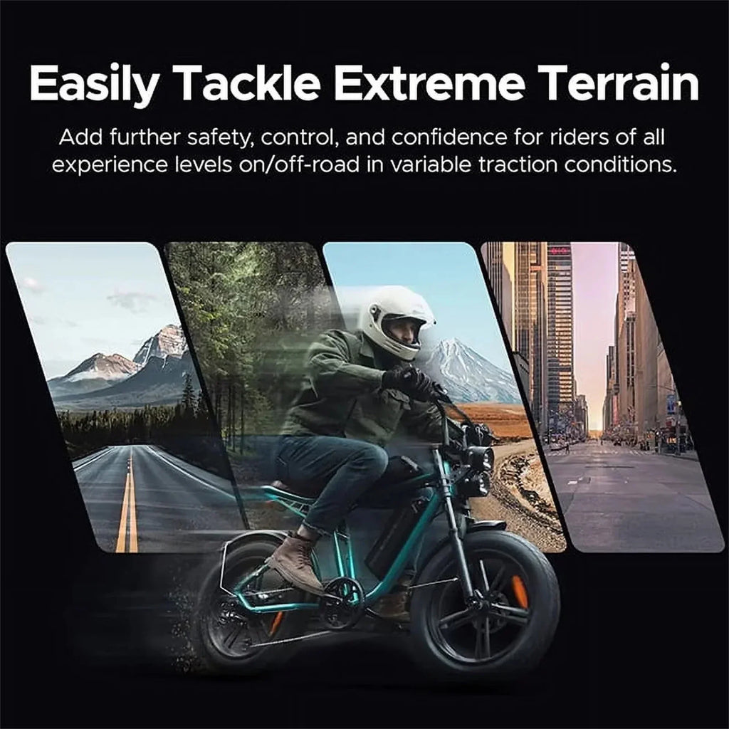 AKEZ Adult Electric Bike 1000W 28 mph 48V 13A 20*4.0in Fat Tire Full Suspension 7-Speed - M20