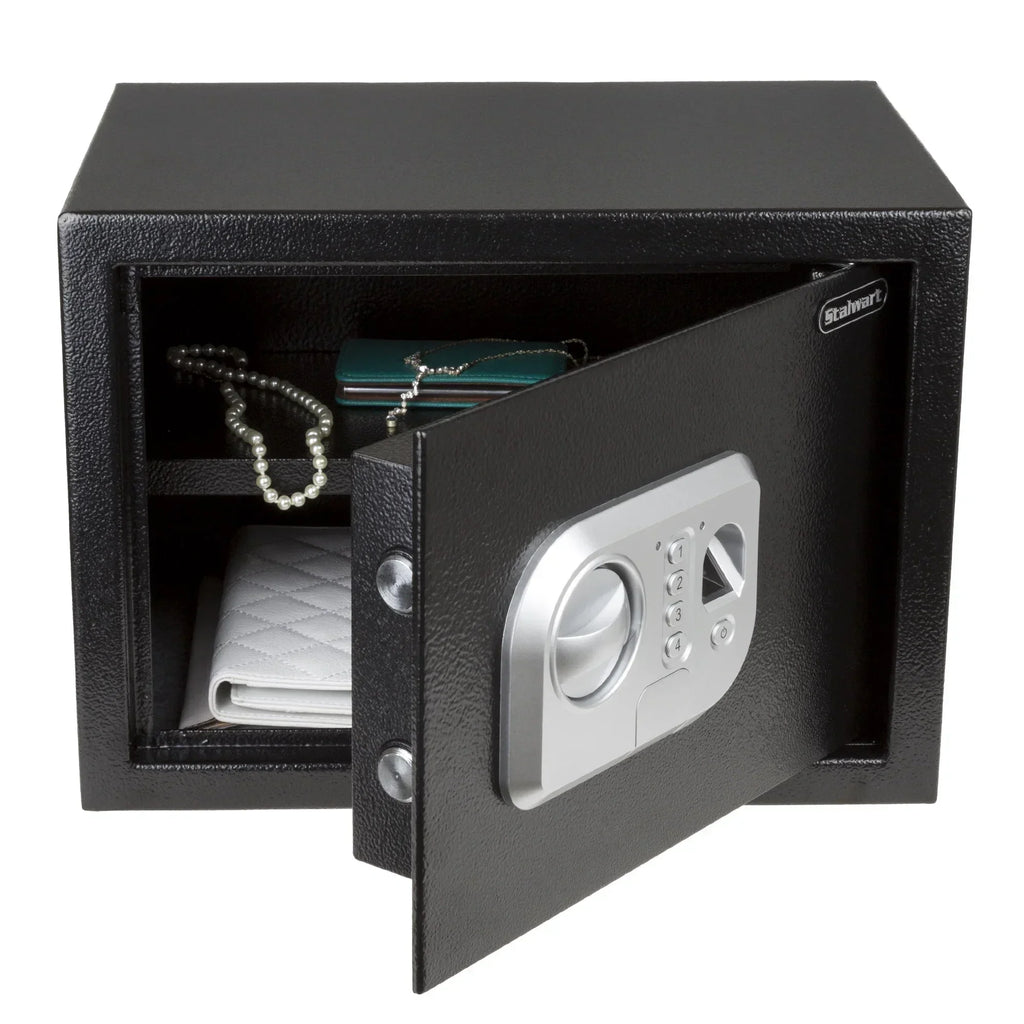 Stalwart Electronic Biometric Safe With Fingerprint Lock And 2 Override Keys