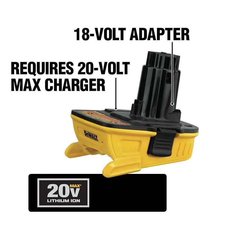DEWALT 20V MAX Lithium-Ion Battery Adapter For 18V Tools - DCA1820