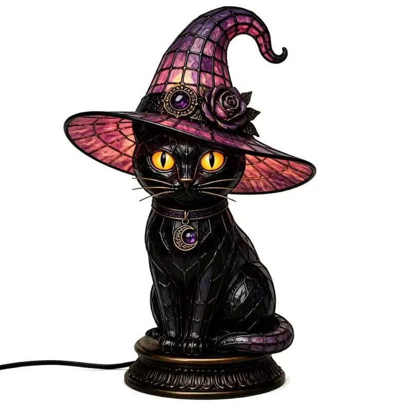 WitchLight™ Skull Lamp - Gothic Halloween Stained Glass Accent Lamp