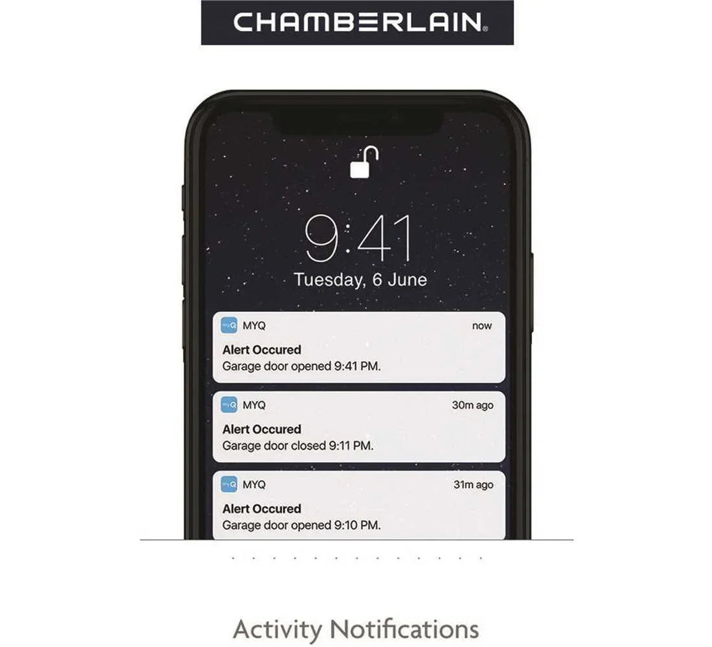 Chamberlain 0.5 HP Chain Drive Smart Garage Door Opener With 7 ft Rail - C2212T