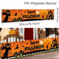 Halloween Pumpkin and Bat Party Banner