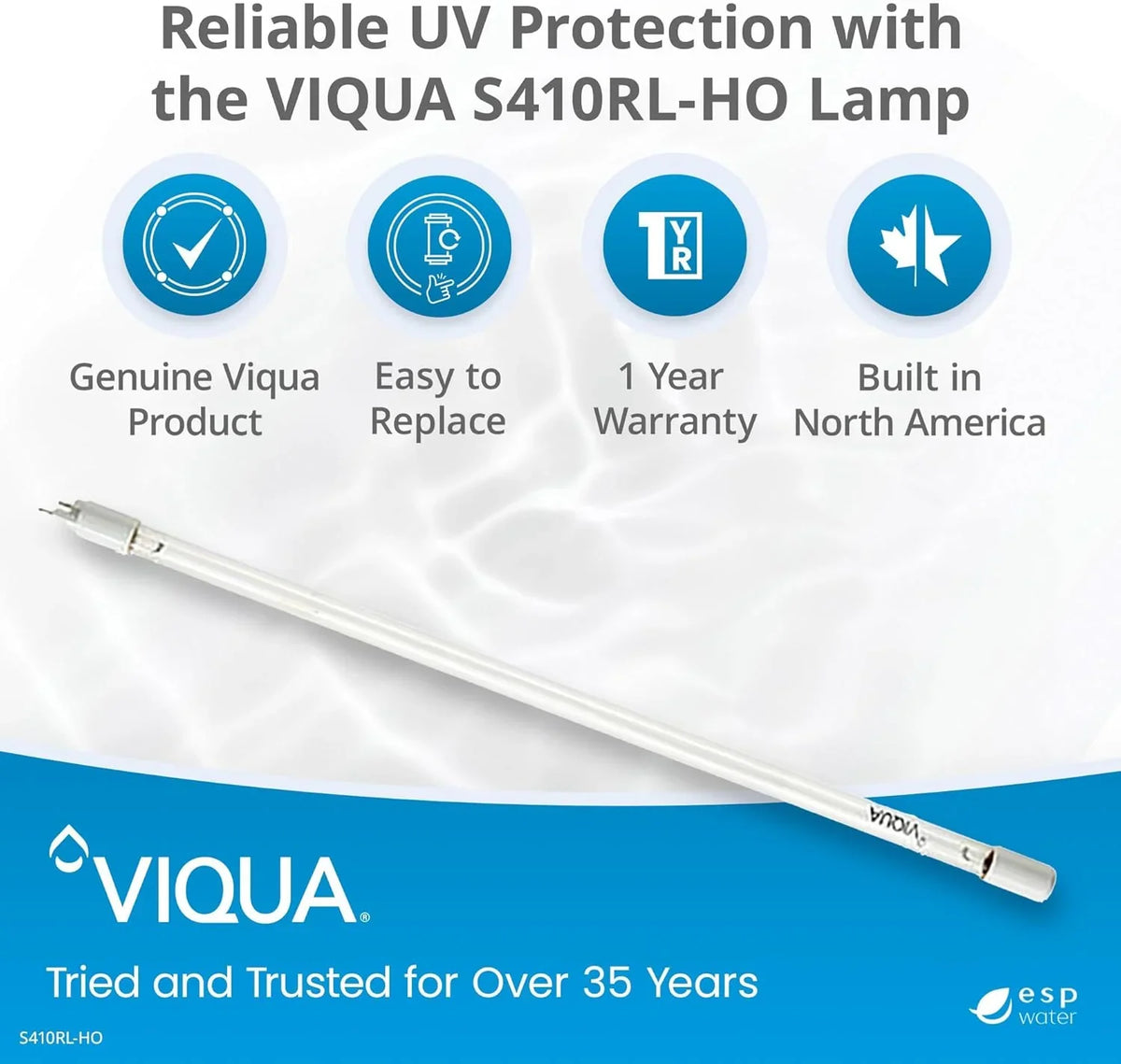 Viqua Replacement UV Lamp For VH410 System - S410RL-HO