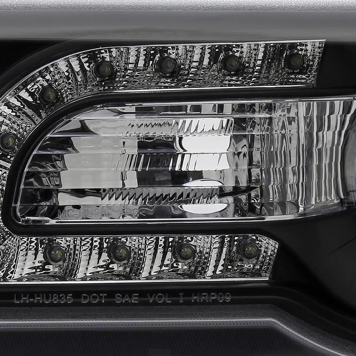 Spec-D Tuning Black LED Strip Projector Headlight Assembly Pair - 2005-2010 Chrysler 300C AWD HEMI SRT-8
