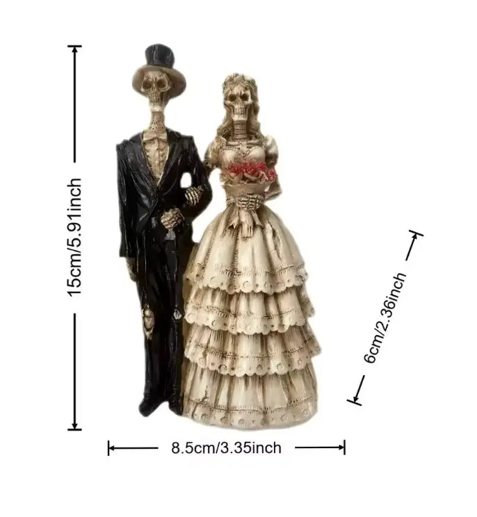 Forever Yours™ Skeleton Wedding Couple Figurine