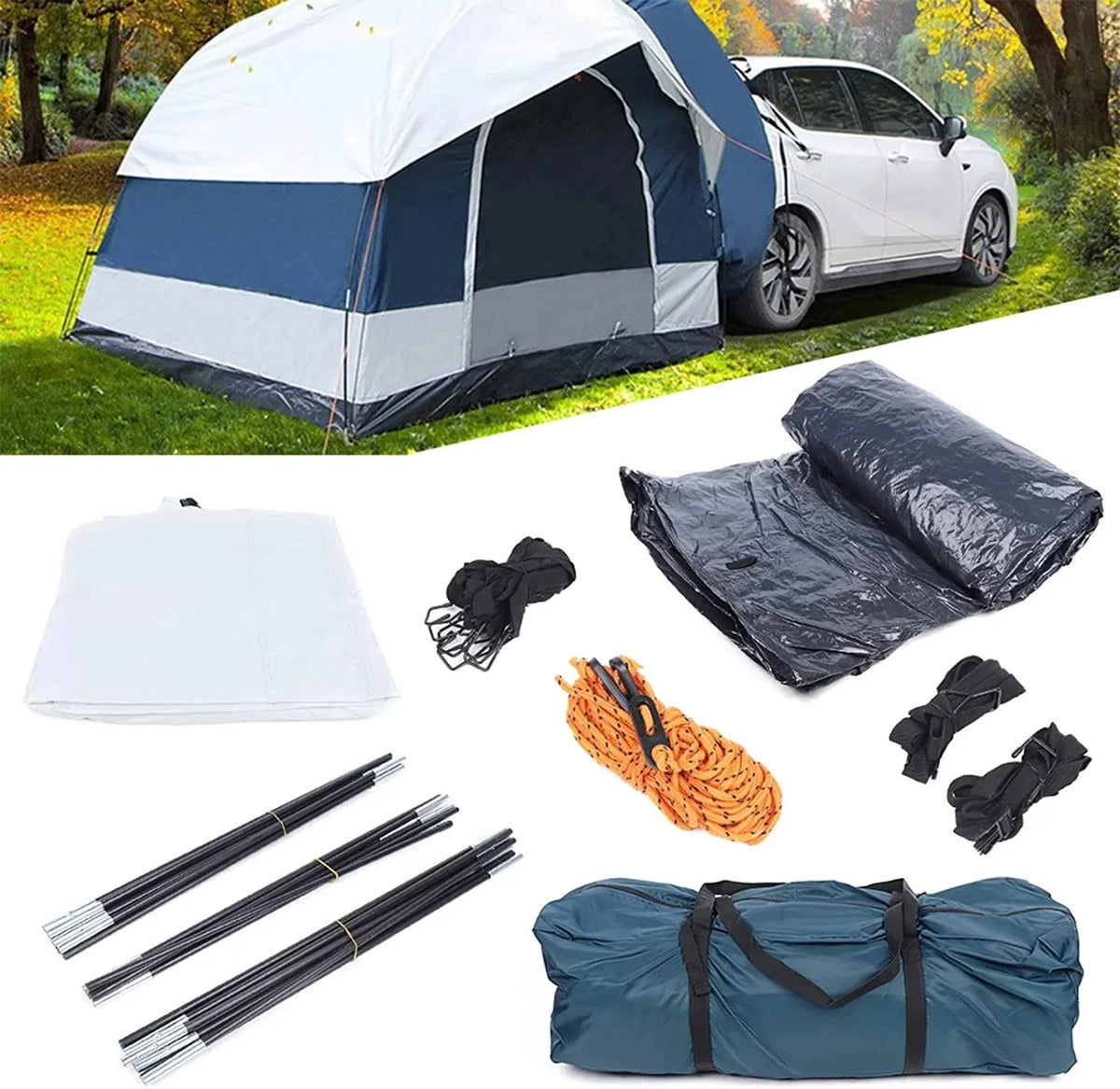Universal SUV Tailgate Camping Tent, 4-6 Person, 250*250*200cm