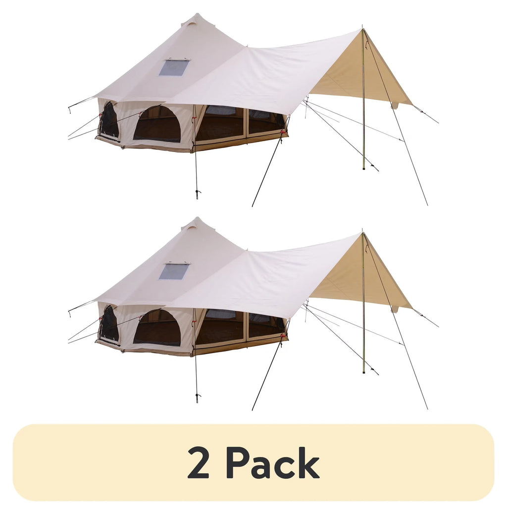 White Duck Outdoors Regatta Bell Tent Awning, Desert Red, 10 ft - Complete Canopy With Poles