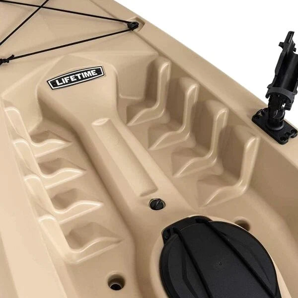 Lifetime Fishing Kayak 10ft 2-Pack With Paddles, UV-Protected HDPE, Tan - Tamarack Angler 100