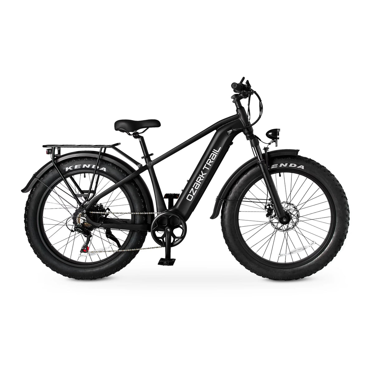 Ozark Trail Electric Fat Tire Bike, 26in, 48V, Class 2, Black, Fits Riders 5ft 2in - 6ft 1in - M.3 Ranger+