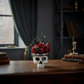 Halloween Decoration Skull Design Gothic Flower Arrangement