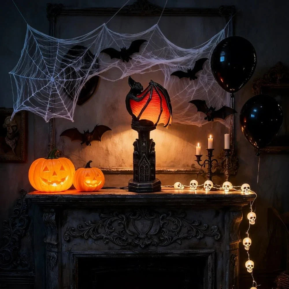 Halloween Decoration Bat Lamp Spooky Home Accent