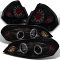AKKON Black Smoked LED Halo Headlights And LED Tail Lights For 2006-2013 Chevy Impala And 2014-2016 Chevy Impala Limited