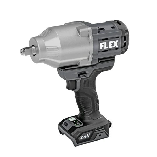 24V Brushless 1/2 Inch Cordless Impact Wrench, Variable Speed, Tool Only - Gray