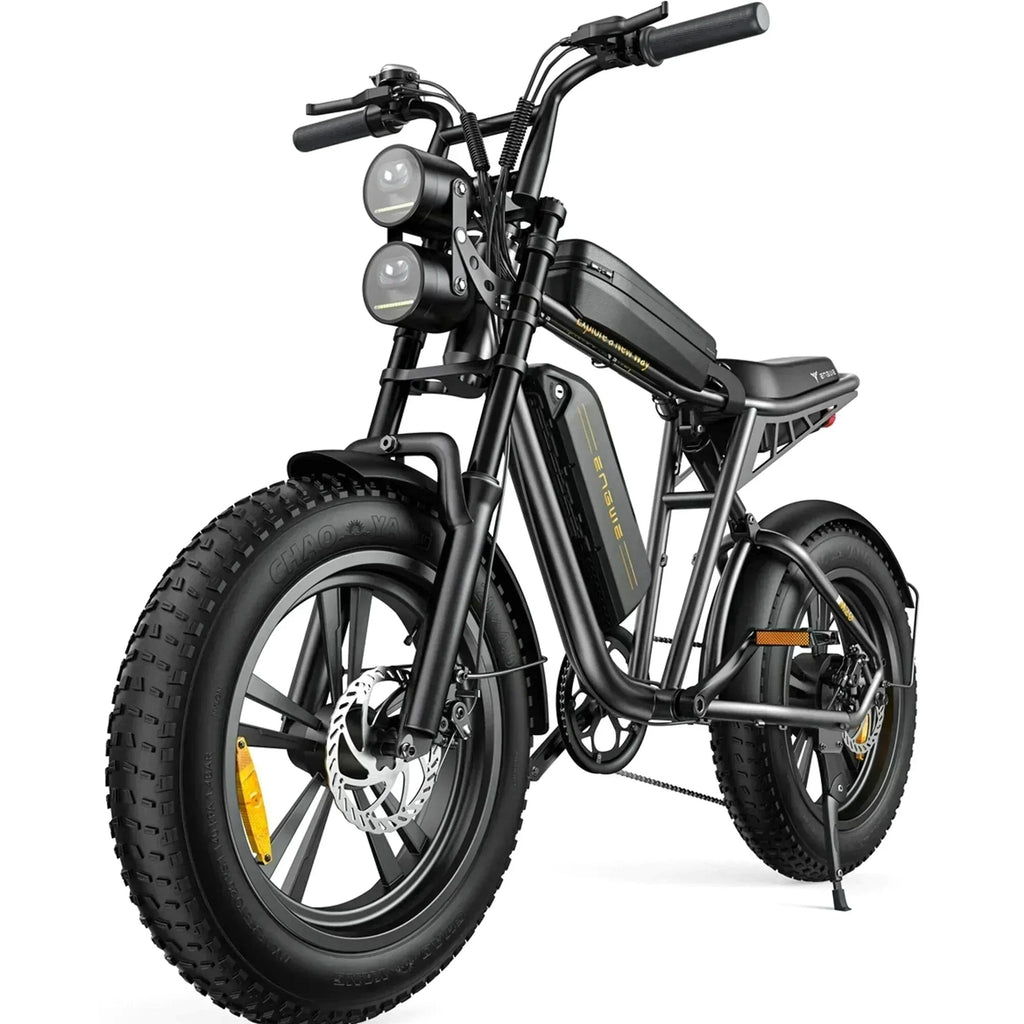 ENGWE Adult Electric Bike, Retro Style, 1000W, 28 Mph, 94 Miles, 20 x 4.0 Inch Fat Tires, Full Suspension - M20