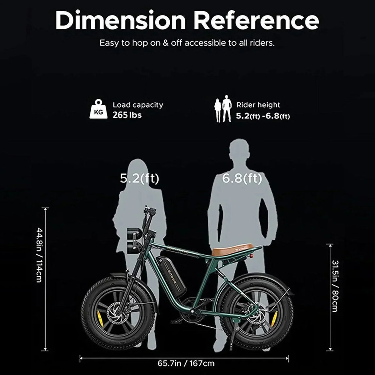 ENGWE Adult Electric Bike, Retro Style, 1000W, 28 Mph, 94 Miles, 20 x 4.0 Inch Fat Tires, Full Suspension - M20