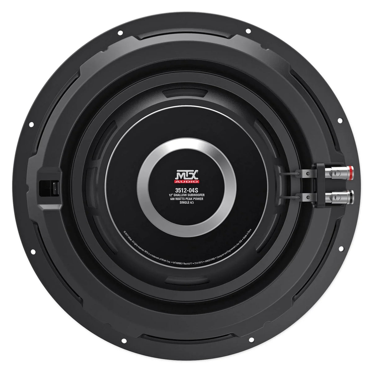 MTX Dual 3512-04S 12 in 1200W Shallow Car Subwoofers With Rockville Sealed Enclosure