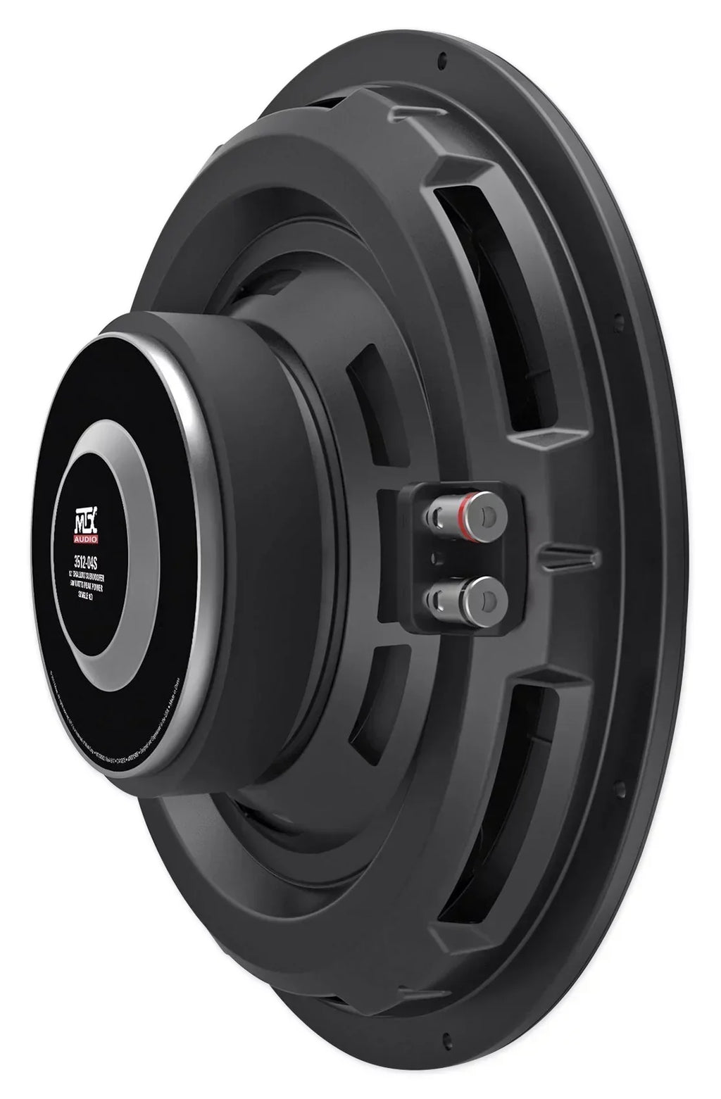 MTX Dual 3512-04S 12 in 1200W Shallow Car Subwoofers With Rockville Sealed Enclosure