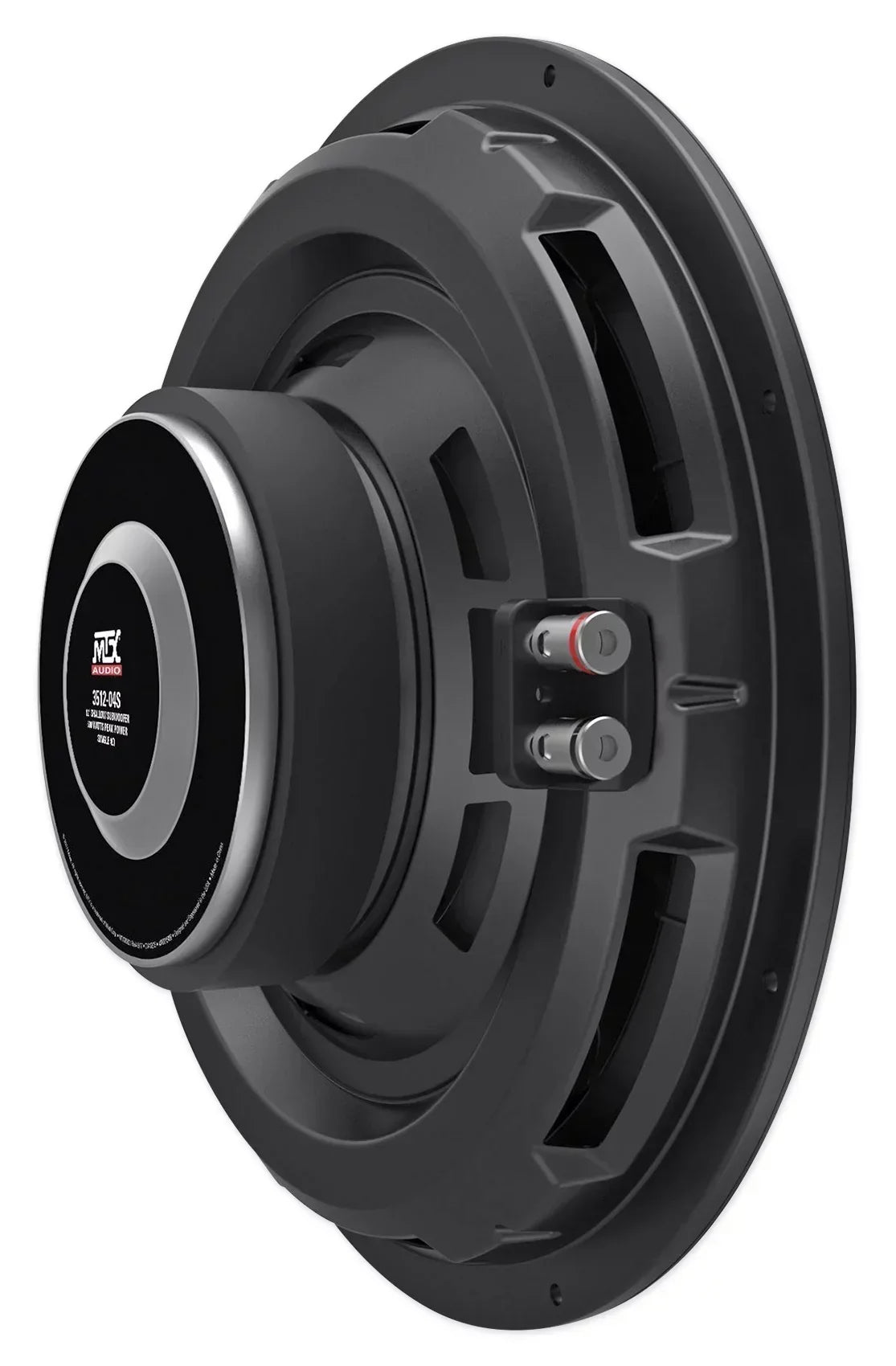 MTX Dual 3512-04S 12 in 1200W Shallow Car Subwoofers With Rockville Sealed Enclosure