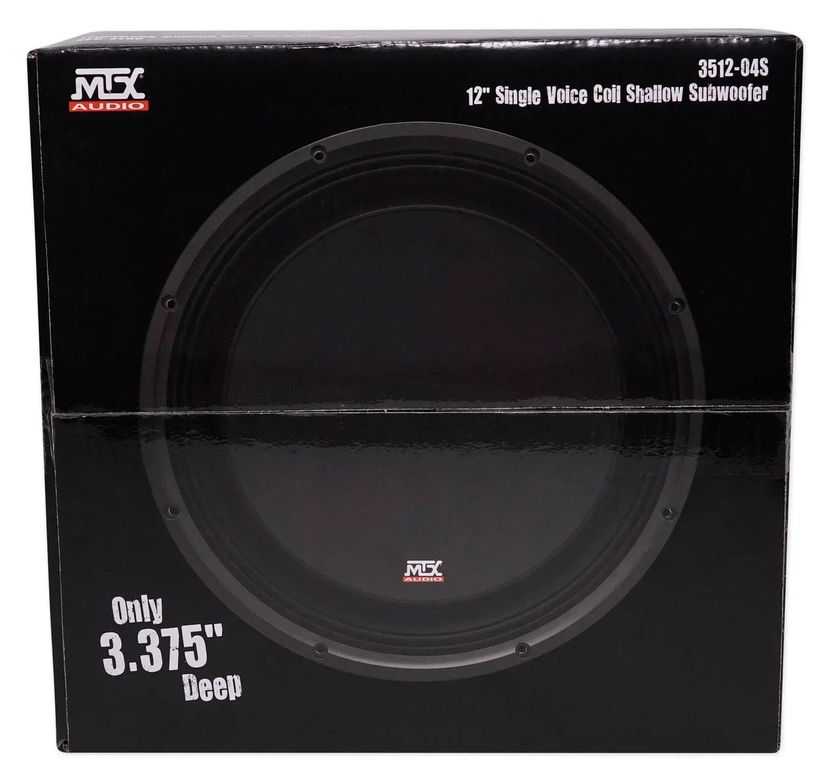 MTX Dual 3512-04S 12 in 1200W Shallow Car Subwoofers With Rockville Sealed Enclosure