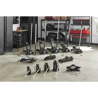 Husky 3-Ton Aluminum and Steel Car Jack, 4 in. to 18-1/2 - HPL4751