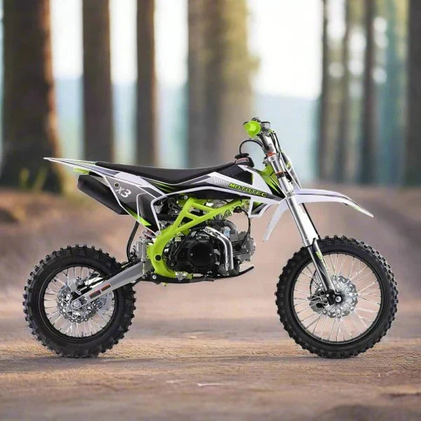 MOTOTEC Gas-Powered Dirt Bike 125CC 4-Stroke Green - X3 95731462