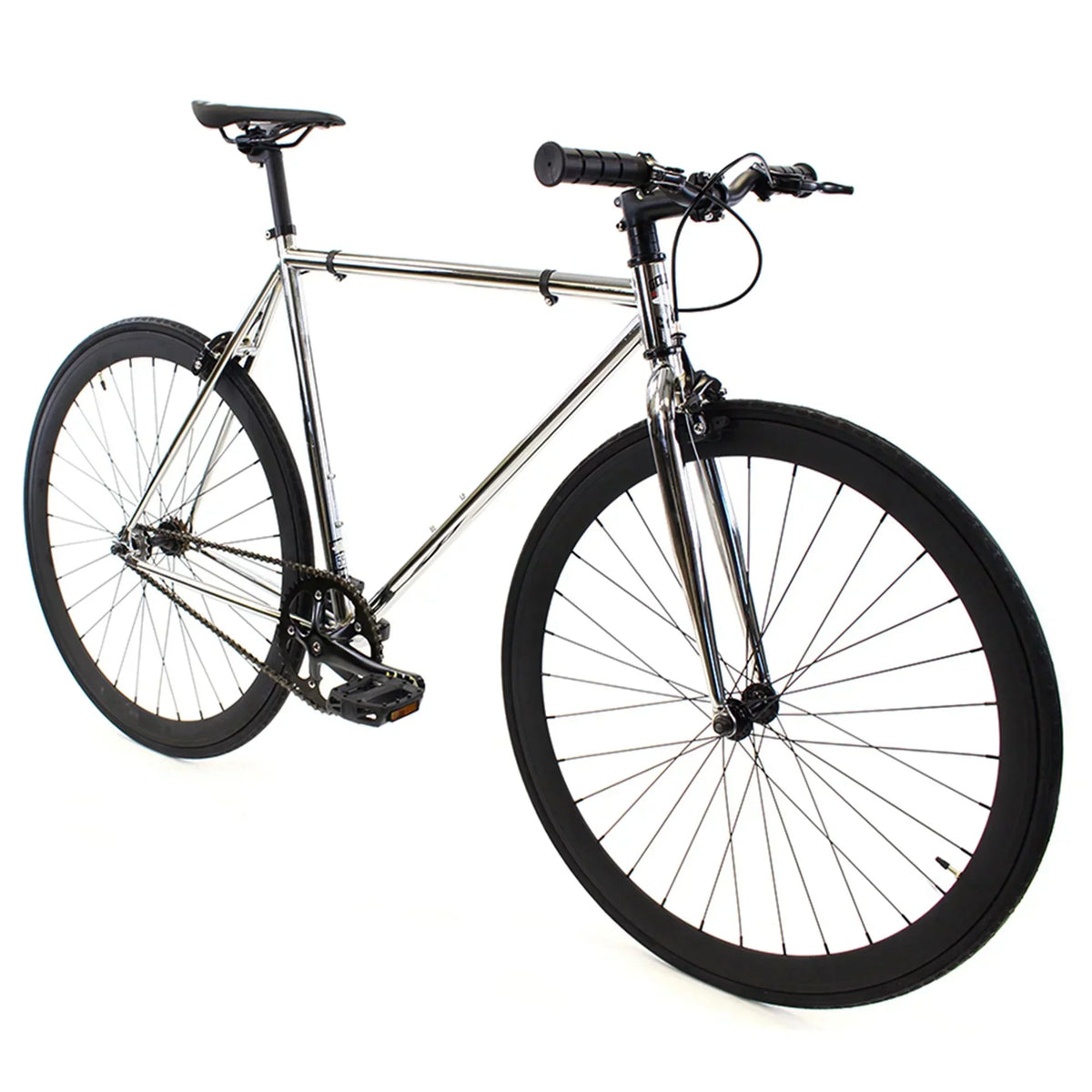 Golden Cycles Fixed Gear Bike 52 cm Chrome/Black - Chrome