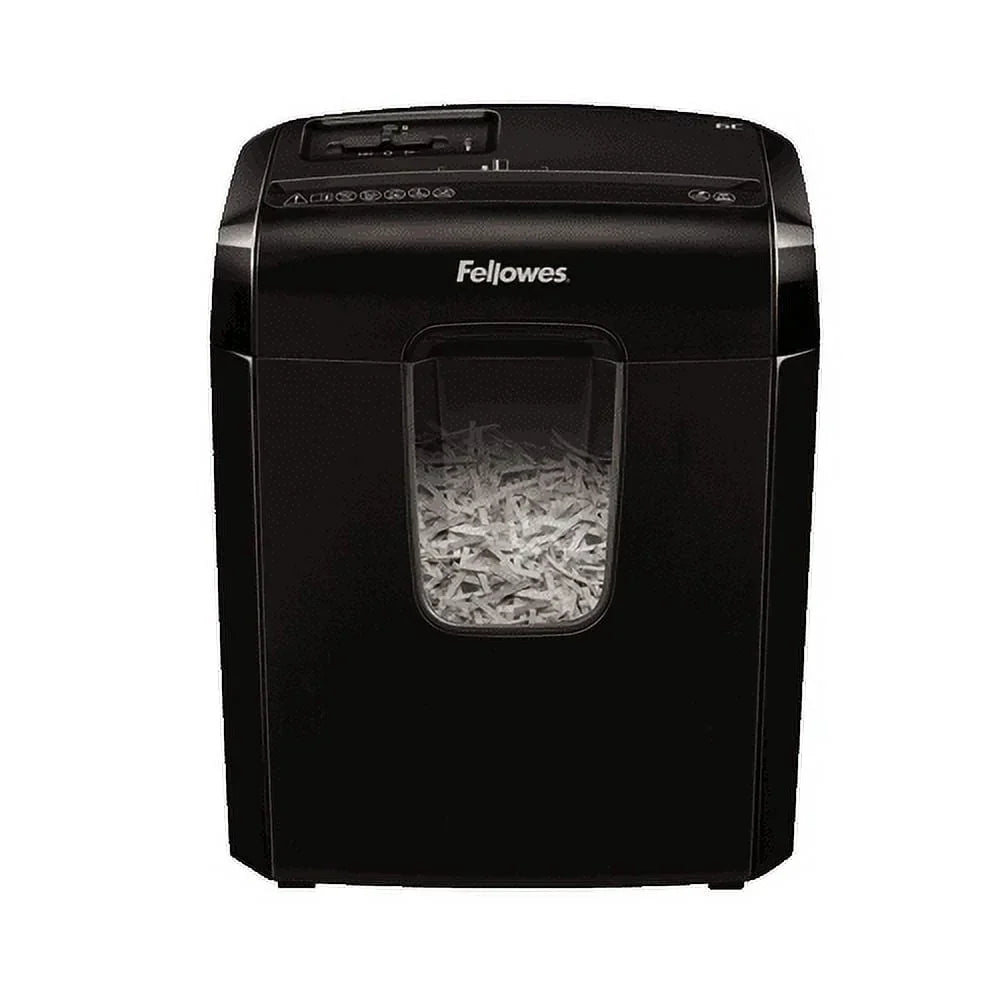 Fellowes Powershred 6C Cross-Cut Shredder - Black