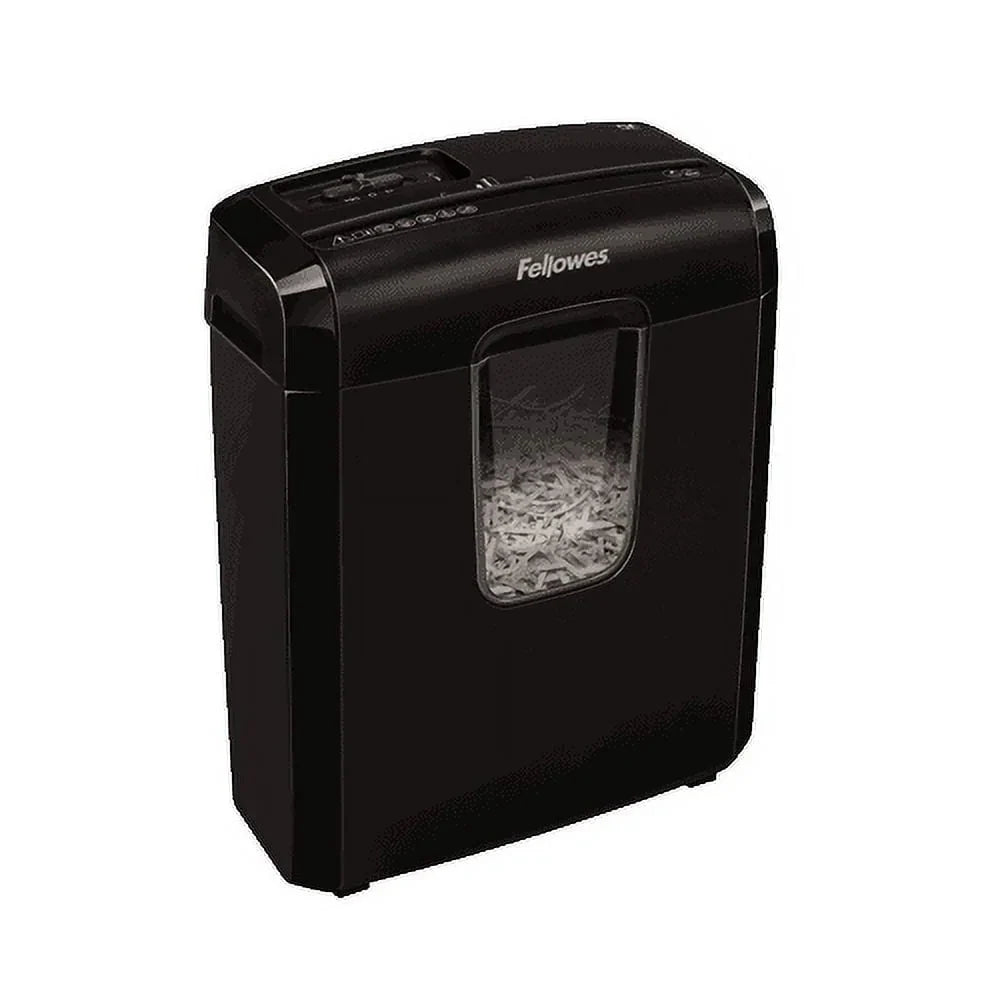 Fellowes Powershred 6C Cross-Cut Shredder - Black