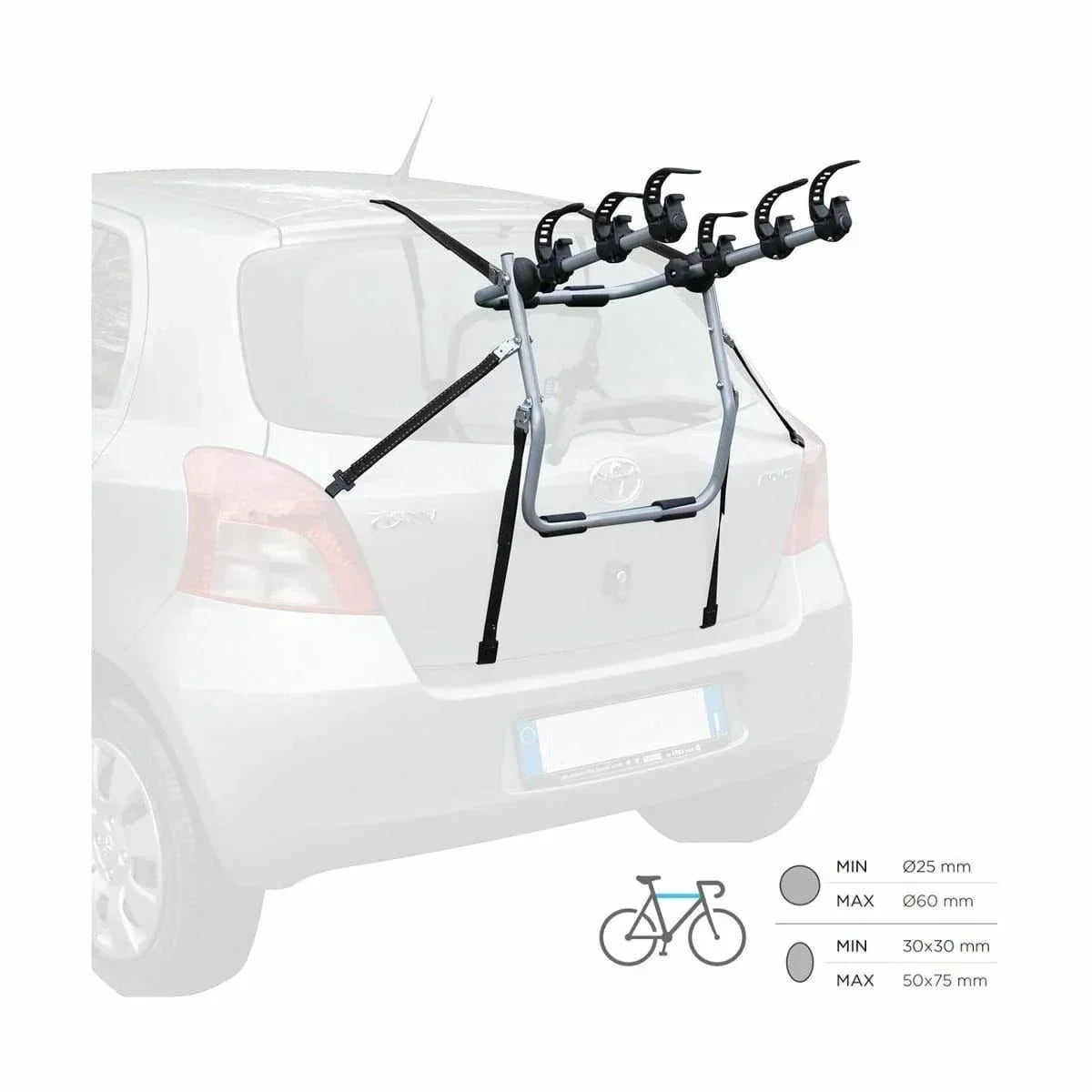 Menabo Trunk-Mounted 3-Bike Rack - Mistral