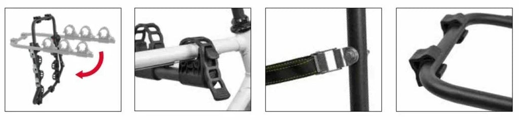 Menabo Trunk-Mounted 3-Bike Rack - Mistral
