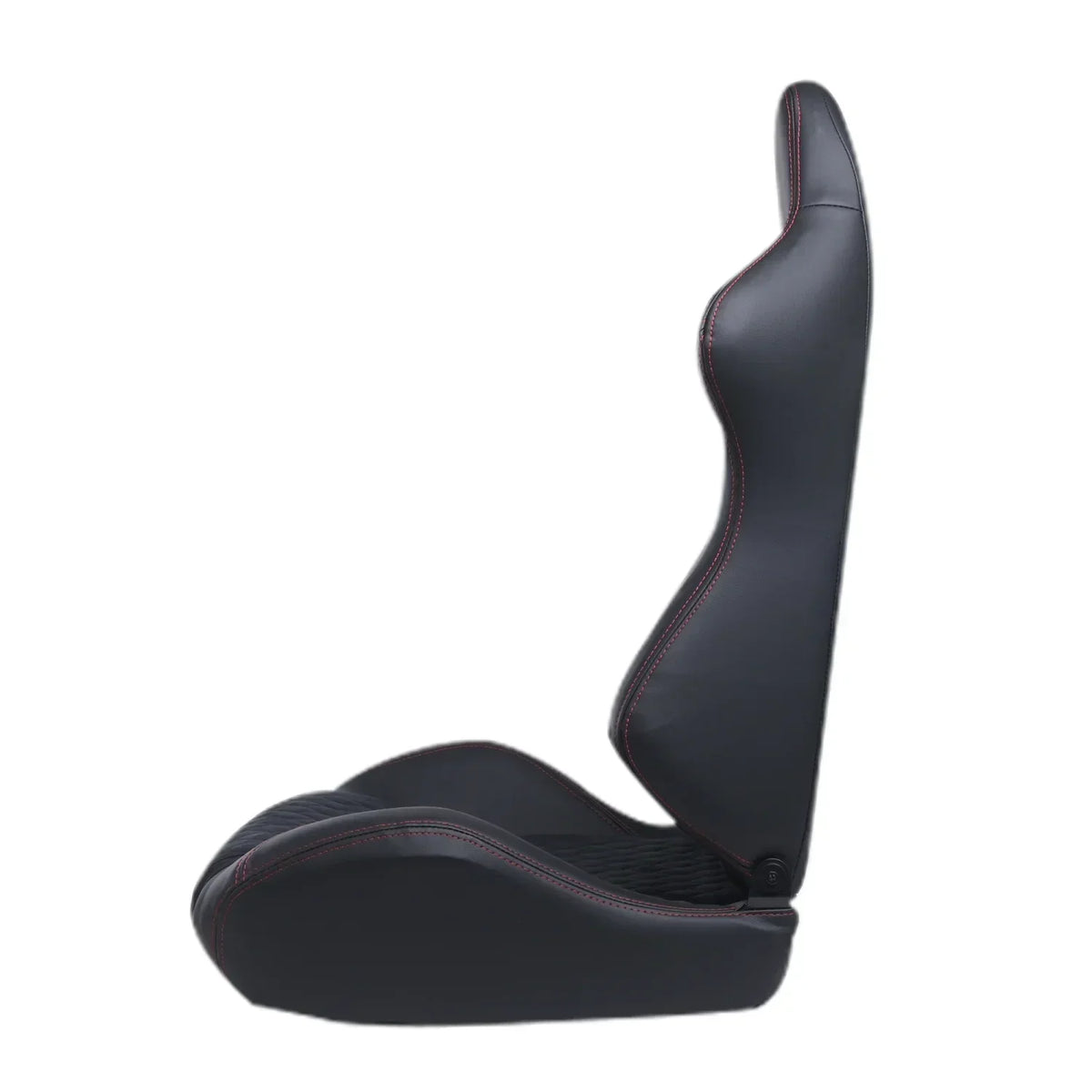 Racing Seats With Double Slider, PVC And Suade Material, Black - Set Of 2 Pieces