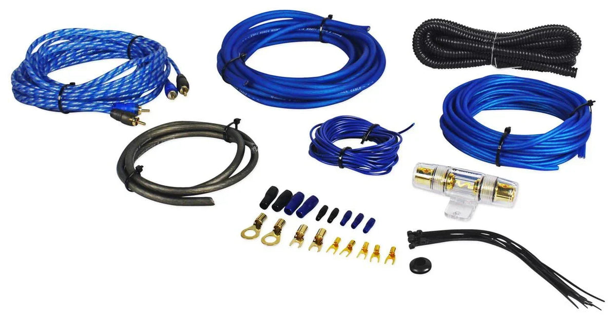 Rockville Slim Under-Seat Powered Car Subwoofer And Amp Installation Kit, 10in 800W - SS10P/RWK81