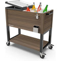 Permasteel Rolling Patio Party Cooler Box, 80-Quart