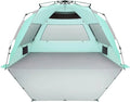 Large Pop Up Beach Tent Sun Shelter, 5-6 Person, 98.4in L x 55in D x 58in H