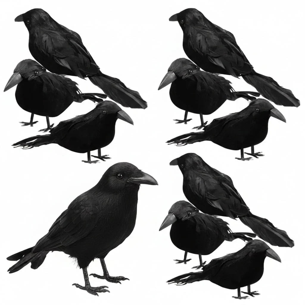 Halloween Decoration Realistic Artificial Crows