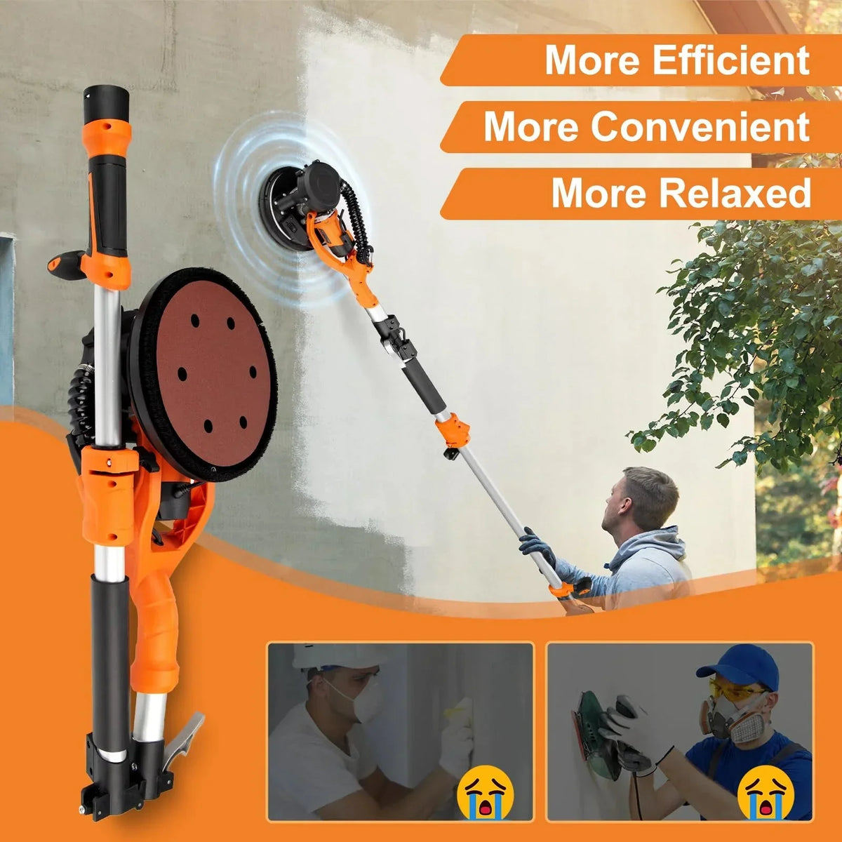Drywall Sander With Vacuum And LED Light - 1000W