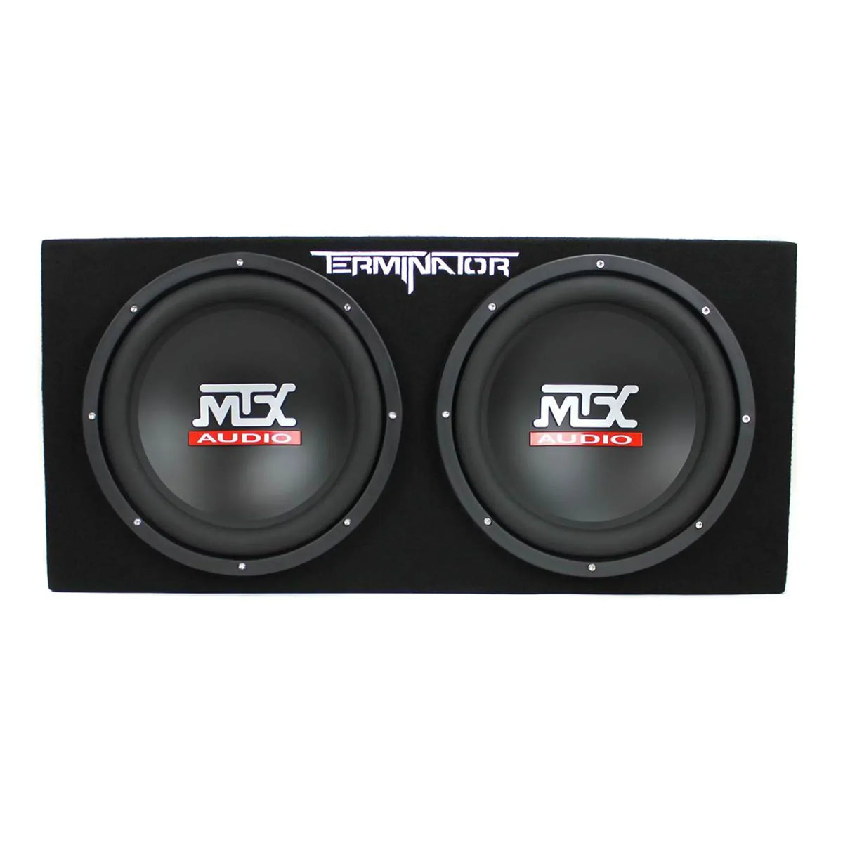 MTX Dual 12in Loaded Car Subwoofer Enclosure With Amplifier And Amp Kit - TNP212D2