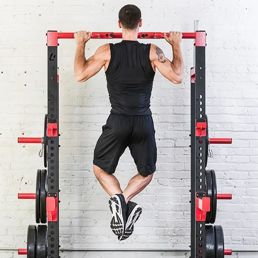 Lifeline Fitness Half Rack Exercise Power Cage, 86.5 in Tall - C1 Pro
