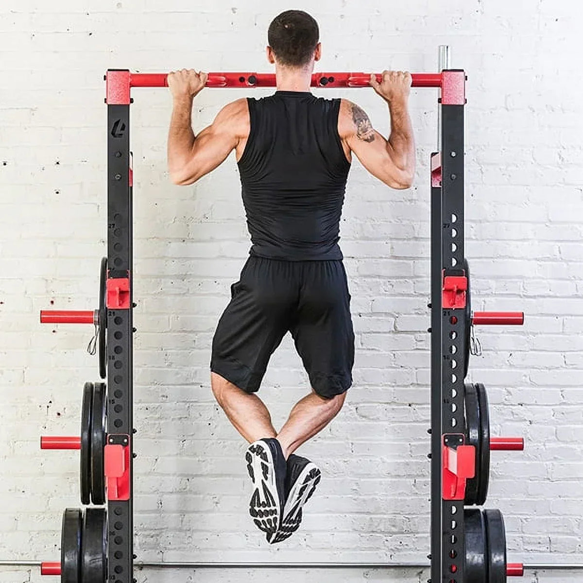 Lifeline Fitness Half Rack Exercise Power Cage, 86.5 in Tall - C1 Pro