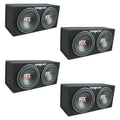 MTX Dual Loaded Subwoofer Enclosure, 12-Inch, 1200-Watt, 4 Pack - TNE212D