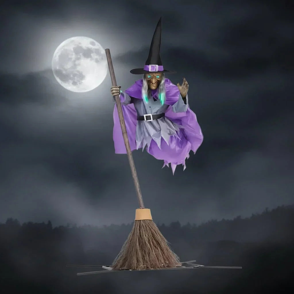 Hanging Witch Halloween Yard Decoration